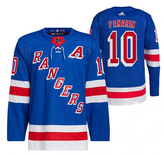 Men%27s New York Rangers #10 Artemi Panari Blue Stitched Jersey Dzhi